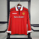 Camisa Manchester United Home 98/99 - Versão Retro Manga Longa