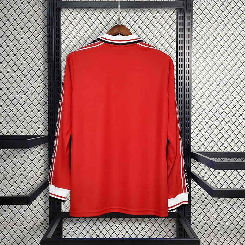Camisa Manchester United Home 98/99 - Versão Retro Manga Longa