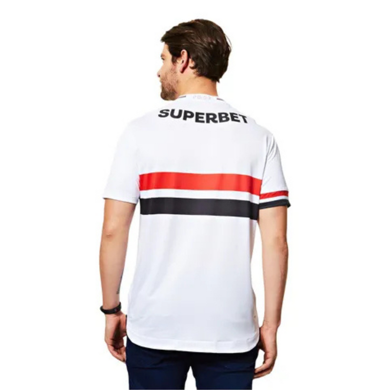 Camisa São Paulo I 25/26 - Torcedor Masculina - Branca e Vermelha