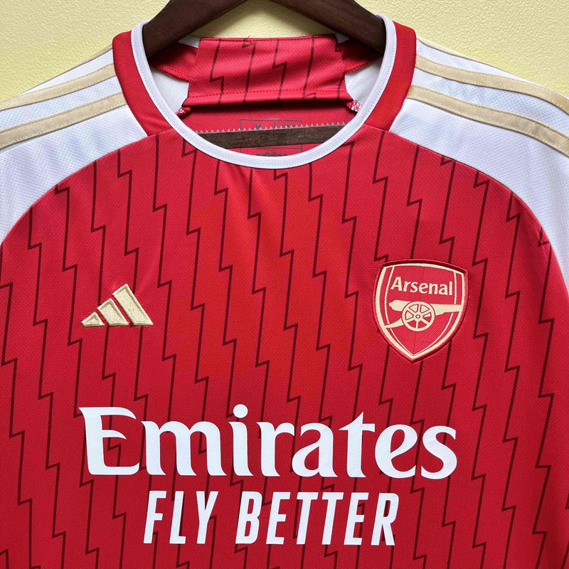 Camisa Arsenal Home Manga Longa 23/24 - Versão Torcedor