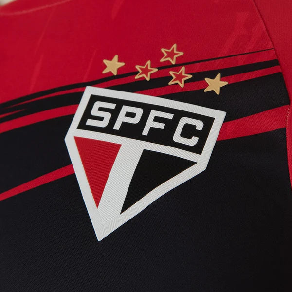 Camisa São Paulo Goleiro 25/26 - Torcedor Masculina - Vermelho e Preto