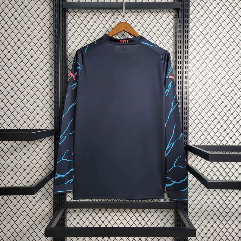 Camisa Manchester City III Manga Longa 23/24 - Versão Torcedor