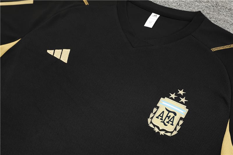 Kit Treino Argentina 23/24 - Preto e Dourado