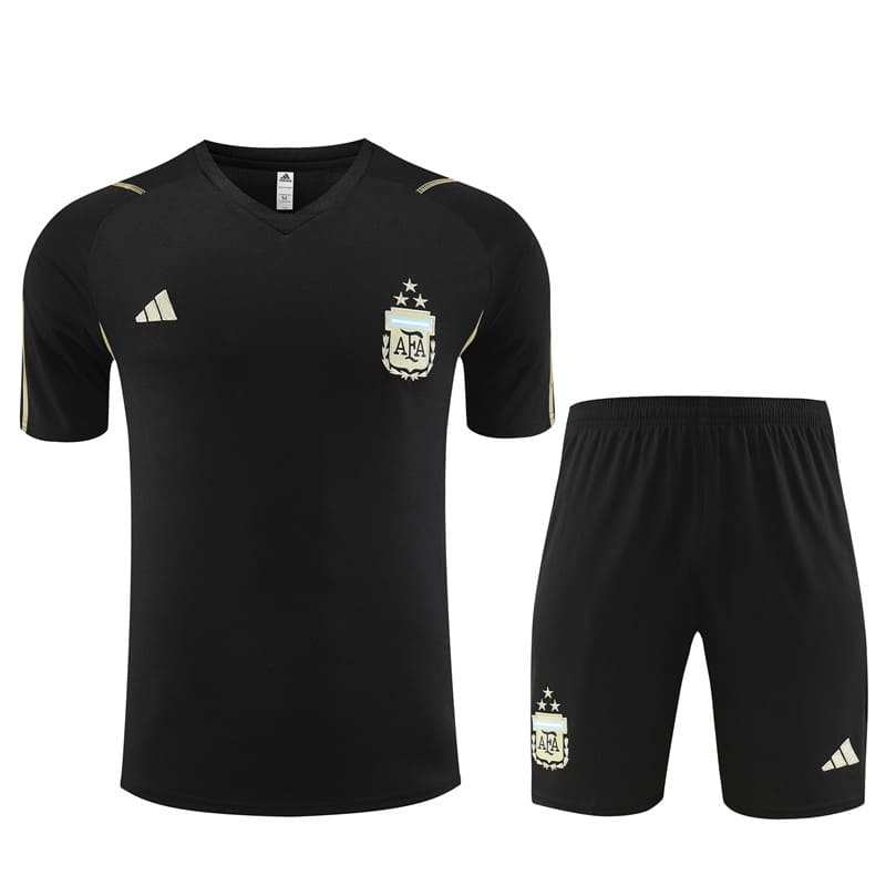 Kit Treino Argentina 23/24 - Preto e Dourado