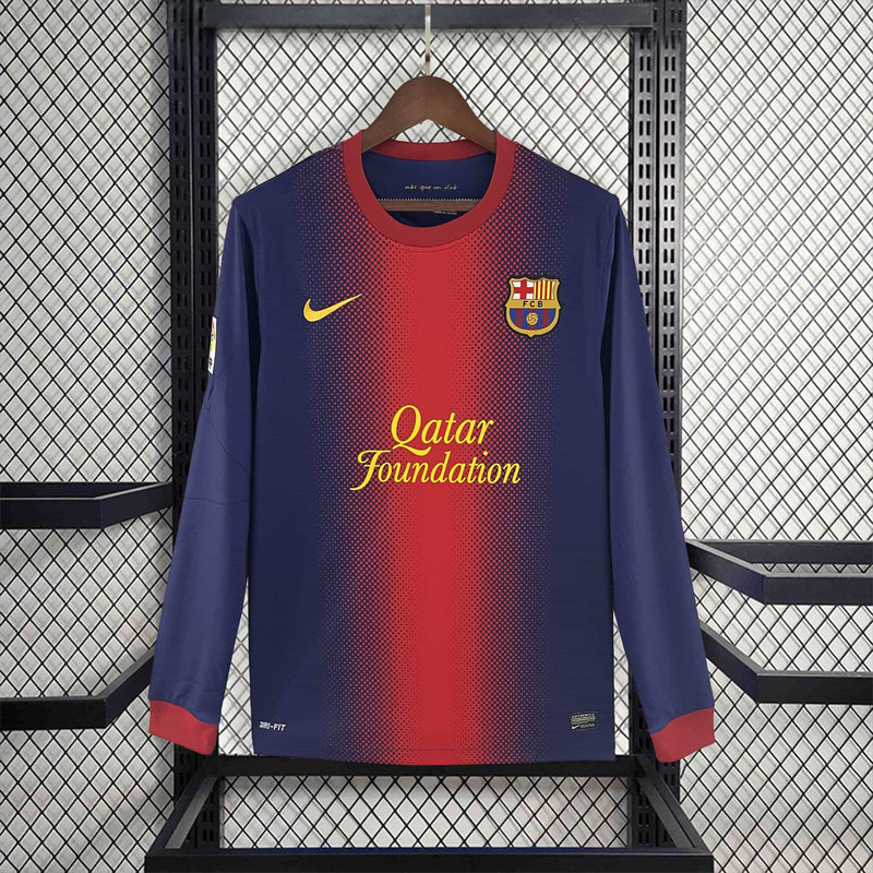 Camisa Barcelona Titular 12/13 - Versão Retro Manga Longa
