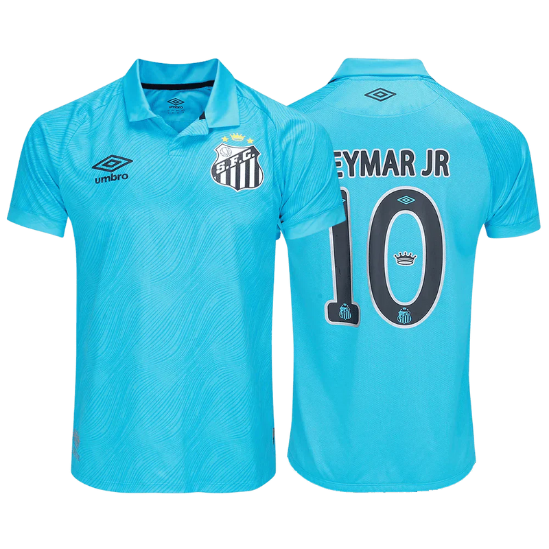 Camisa Santos 2025/26 Azul Comemorativa - Torcedor Masculina - NEYMAR JR 10 - Azul