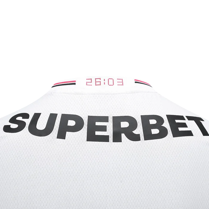 Camisa São Paulo I 25/26 - Torcedor Masculina - Branca e Vermelha