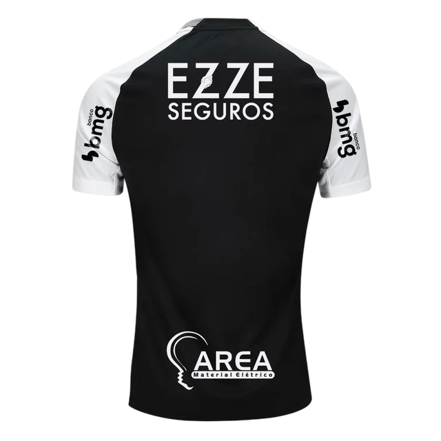 Camisa Corinthians II 25/26 - Torcedor Masculina - Preta + Patrocínios