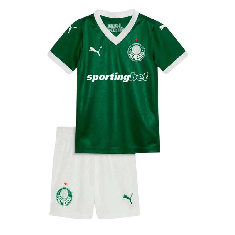 Conjunto Infantil Palmeiras I 25/26 – Verde e Branco