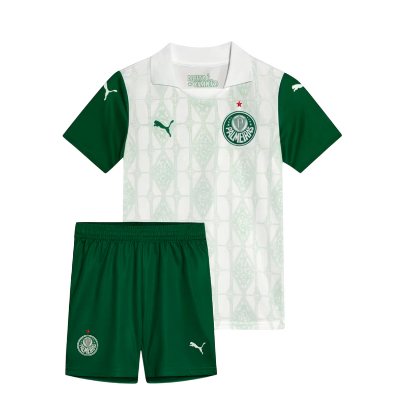 Conjunto Infantil Palmeiras II 25/26 – Branca