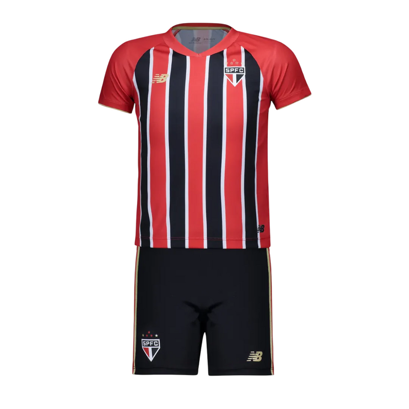 Conjunto Infantil São Paulo II 25/26  – Vermelho e Preto