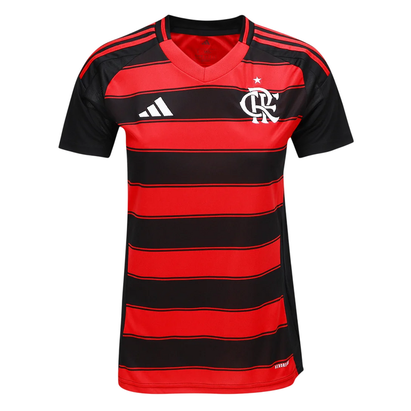 Camisa Flamengo Feminina I 25/26 - Vermelha e Preta