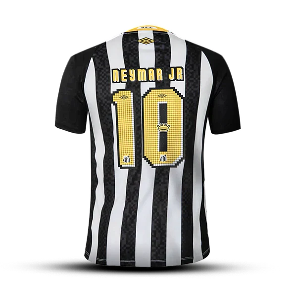 Camisa Santos II 25/26 Branca - NEYMAR JR 10 - Preto e Branco